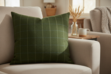 Miller Check Pillow, Moss