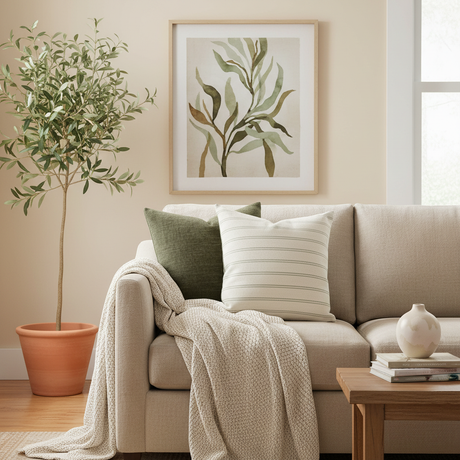 Hollyn x Pierson Olive - Warm Linen Sofa