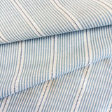 Isla Blue Stripe Fabric, Cornflower - HomeStyle Fabrics