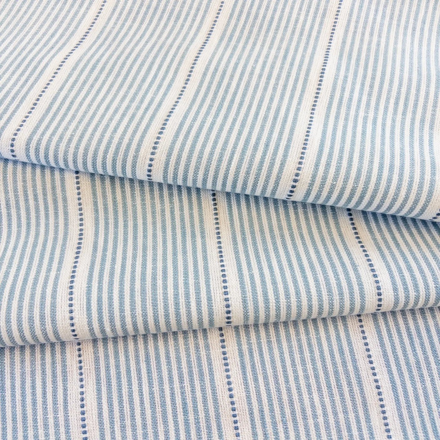 Isla Stripe Fabric, Cornflower - HomeStyle Fabrics