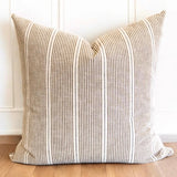 Isla Stripe Pillow, Butterscotch Brown - HomeStyle Fabrics