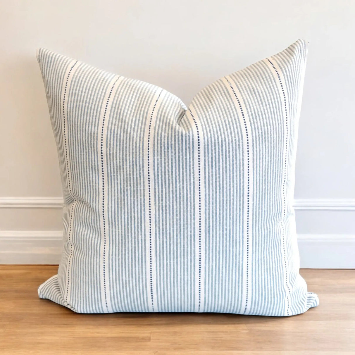 Isla Stripe Throw Pillow, Coneflower Blue - HomeStyle Fabrics