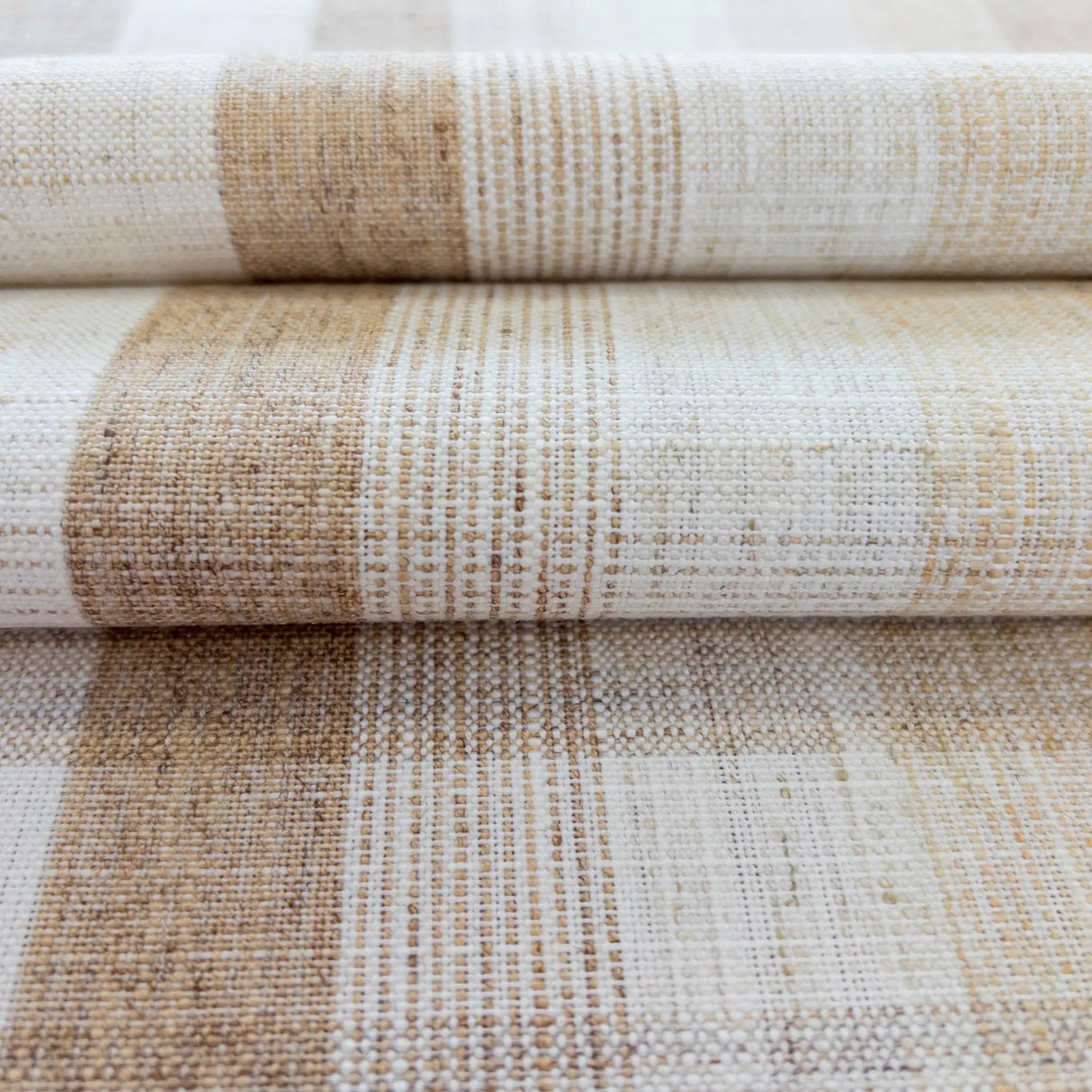 Jasper Plaid Fabric, Caramel - HomeStyle Fabrics