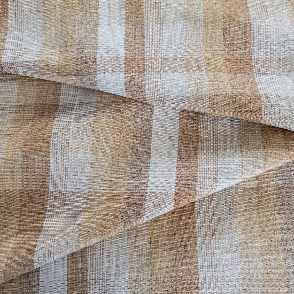 Jasper Plaid Fabric, Caramel - HomeStyle Fabrics