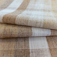 Jasper Plaid Fabric, Caramel - HomeStyle Fabrics