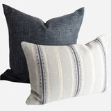 Logan Stripe Pillow Cover, Lapis Blue - HomeStyle Fabrics