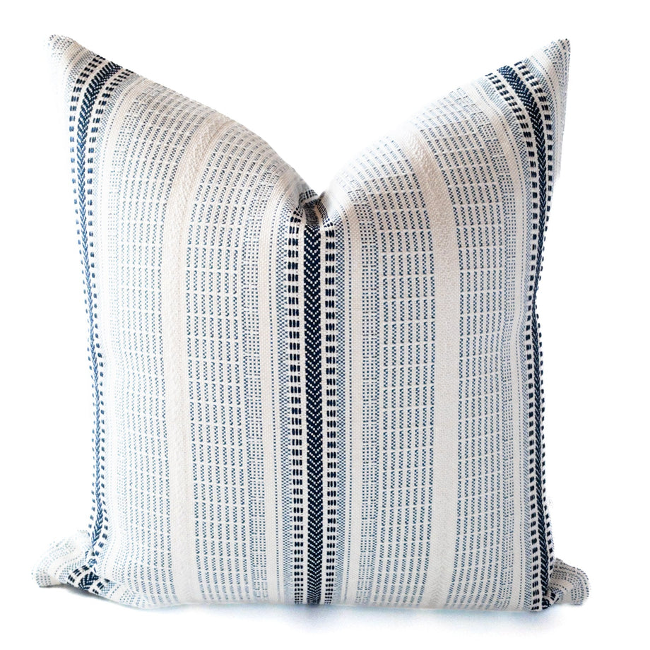 Logan Striped Pillow Cover Lapis