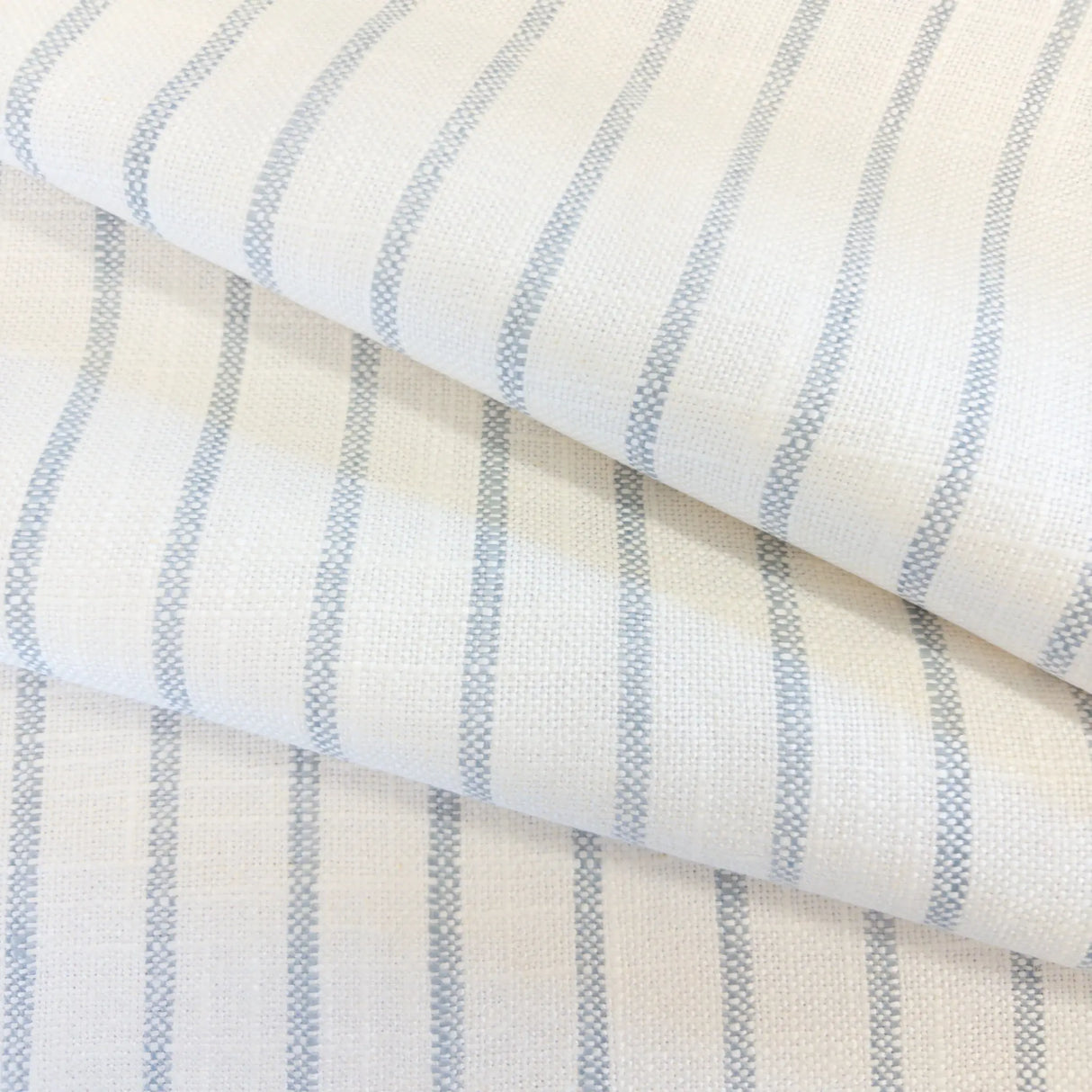 Mila Stripe Fabric, Sky - HomeStyle Fabrics