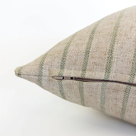 Mila Stripe Pillow Cover, Aloe - HomeStyle Fabrics