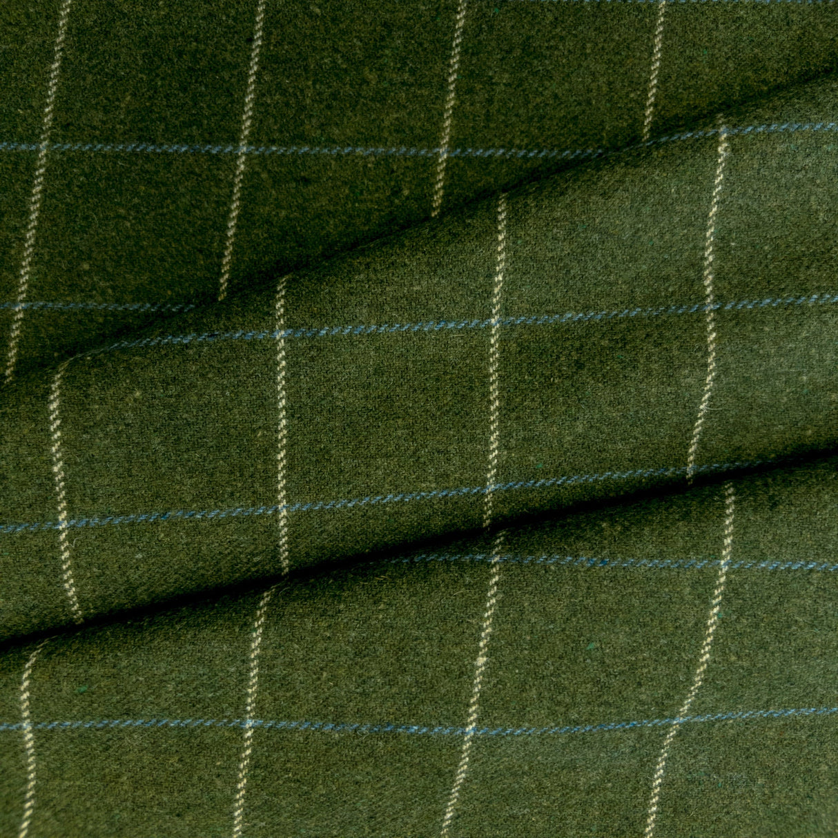 Miller Check Fabric, Moss - HomeStyle Fabrics