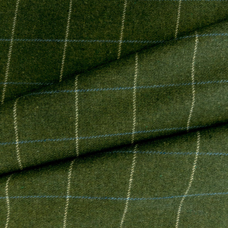Miller Check Fabric, Moss - HomeStyle Fabrics
