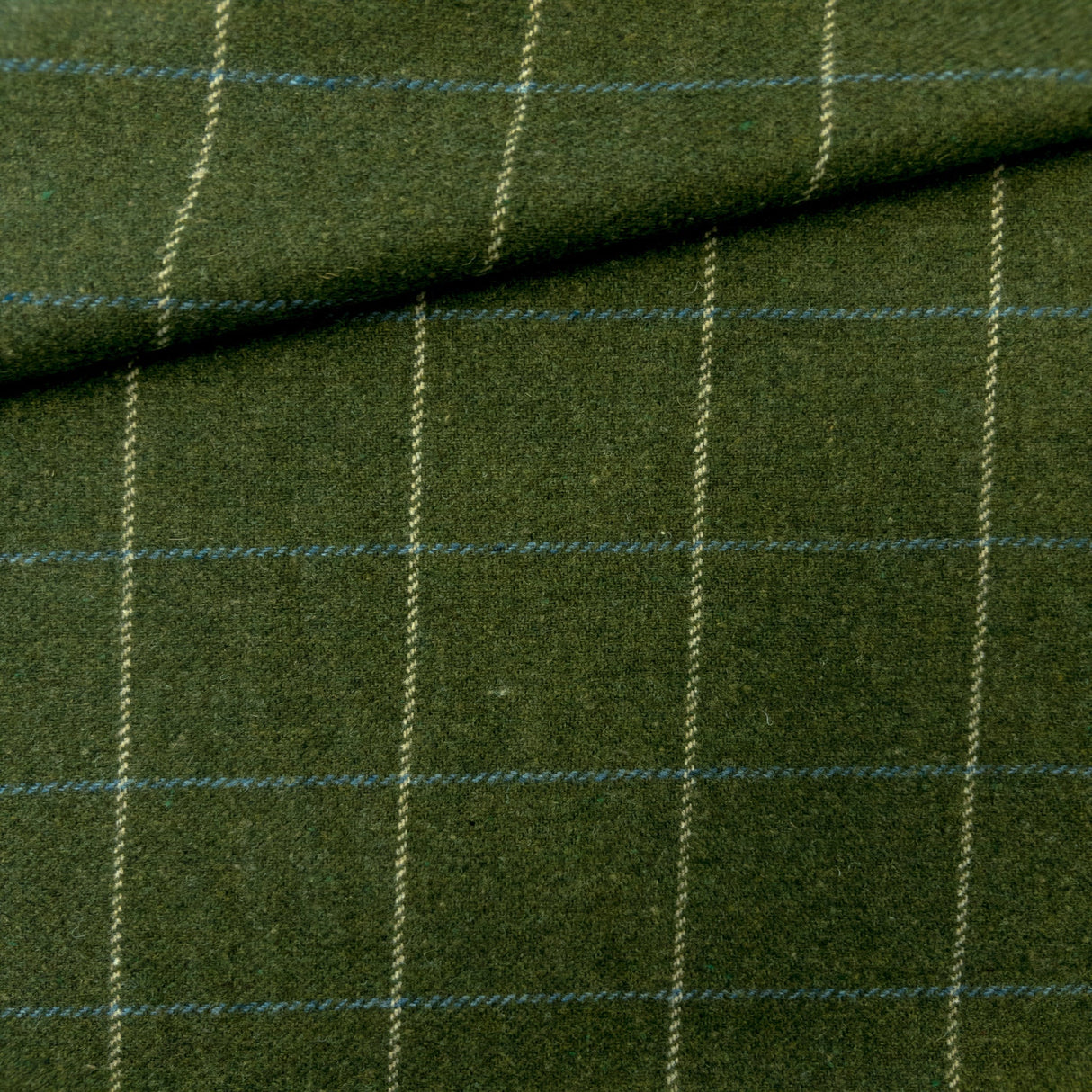 Miller Check Fabric, Moss - HomeStyle Fabrics