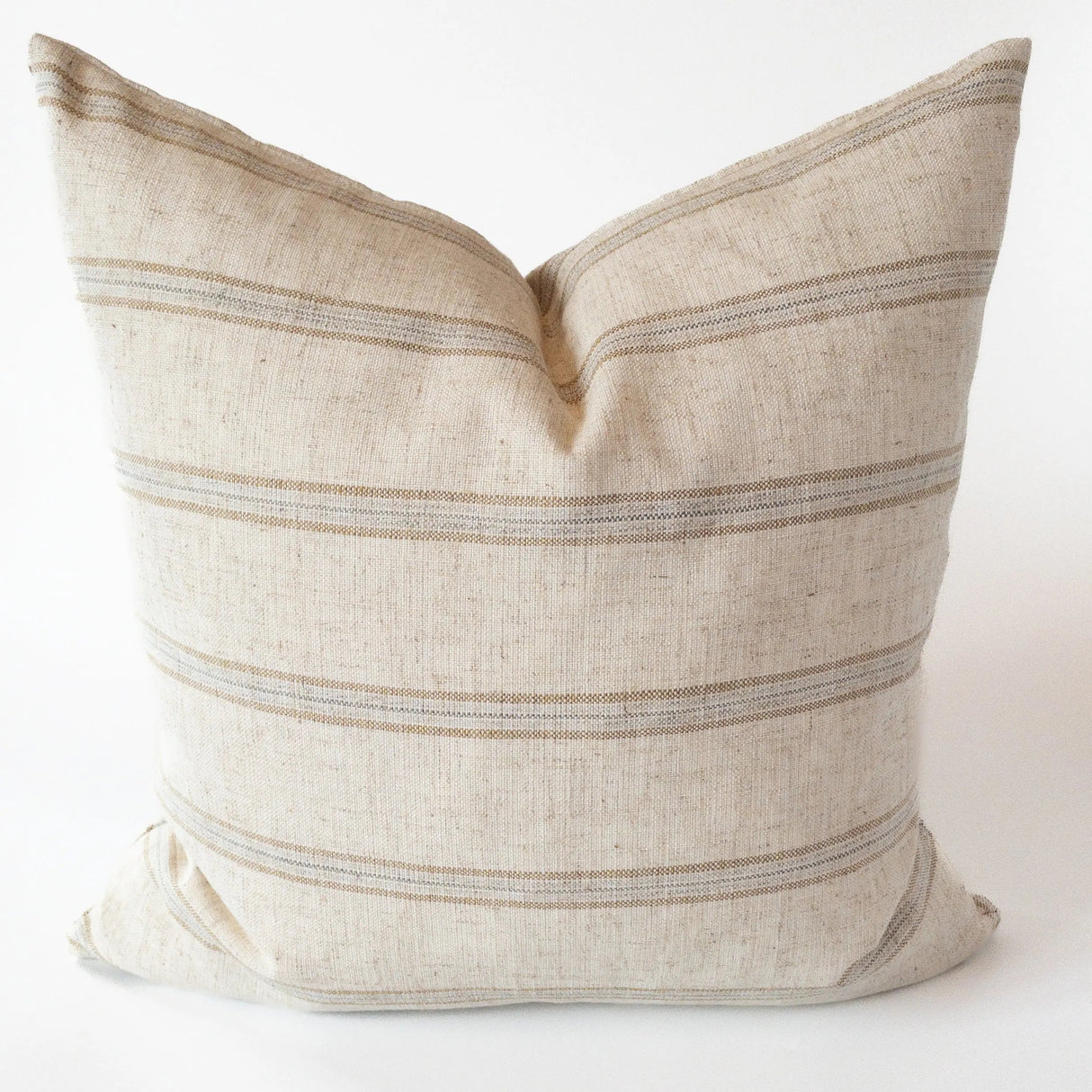 Mina Striped 18X18 Pillow, Sandstone *MISFIT* - HomeStyle Fabrics