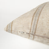 Mina Striped Linen Pillow, Sandstone - HomeStyle Fabrics