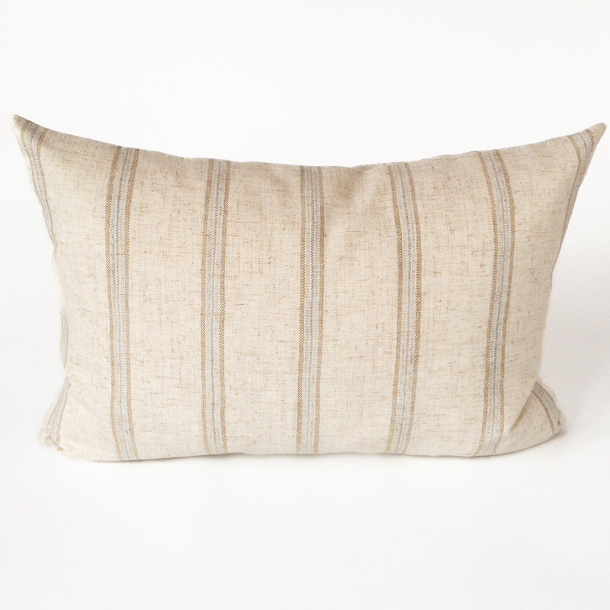 Mina Striped Linen Pillow, Sandstone - HomeStyle Fabrics