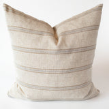 Mina Striped Linen Pillow, Sandstone - HomeStyle Fabrics