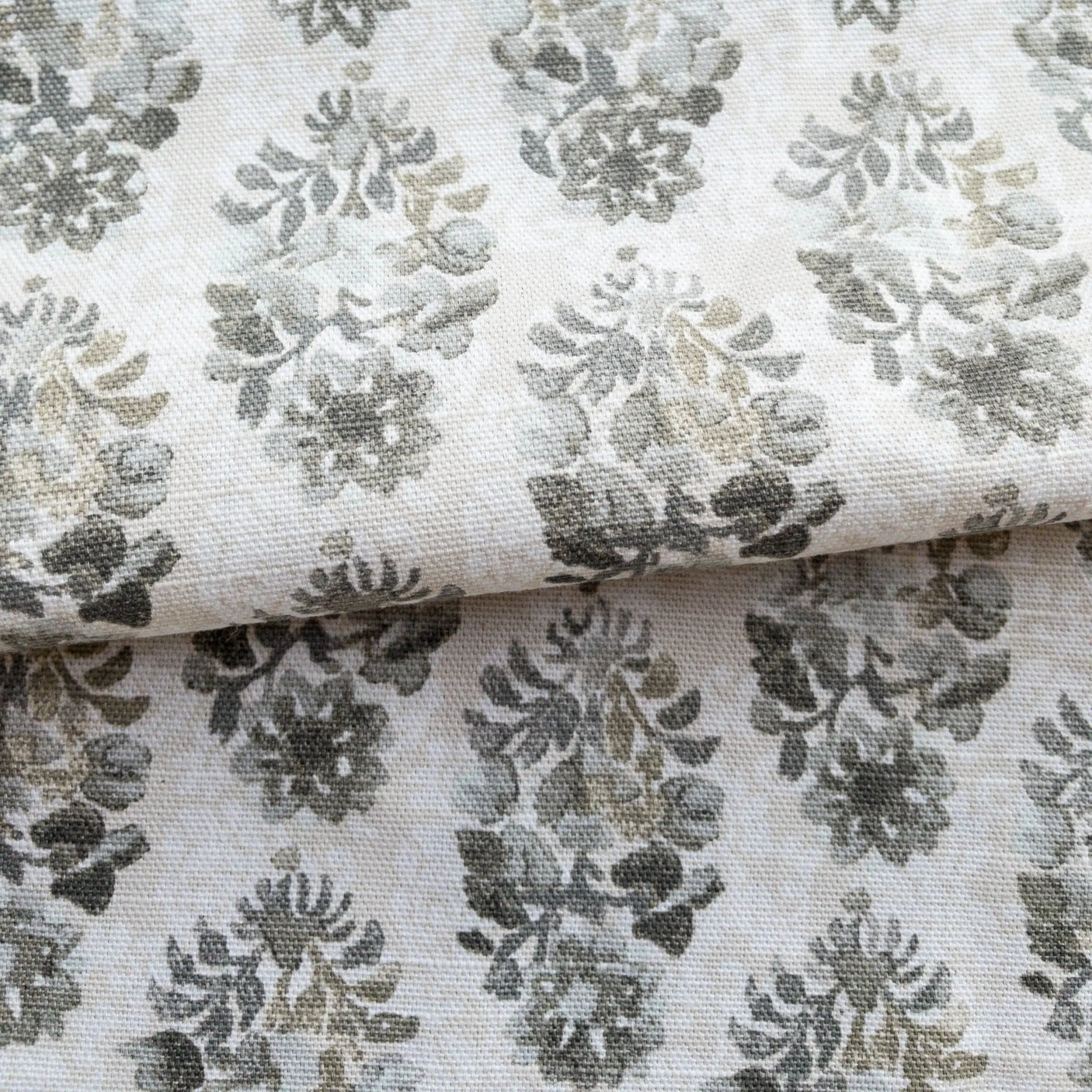 Oriana Floral Print Fabric, Shadow - HomeStyle Fabrics