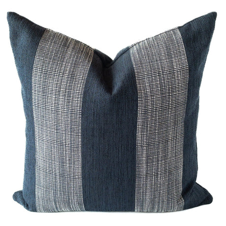 Porter Stripe Pillow Cover, Denim - HomeStyle Fabrics