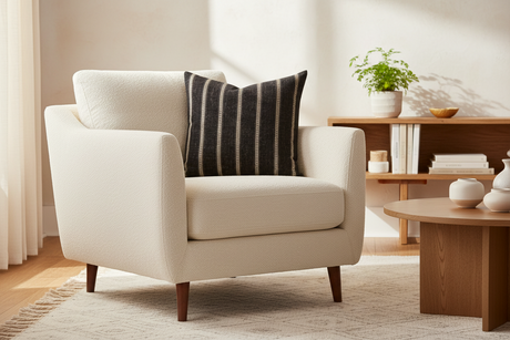 Remi Stripe Pillow, Onyx