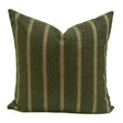 Remi Stripe Pillow Cover, Olive - HomeStyle Fabrics