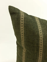Remi Stripe Pillow Cover, Olive - HomeStyle Fabrics