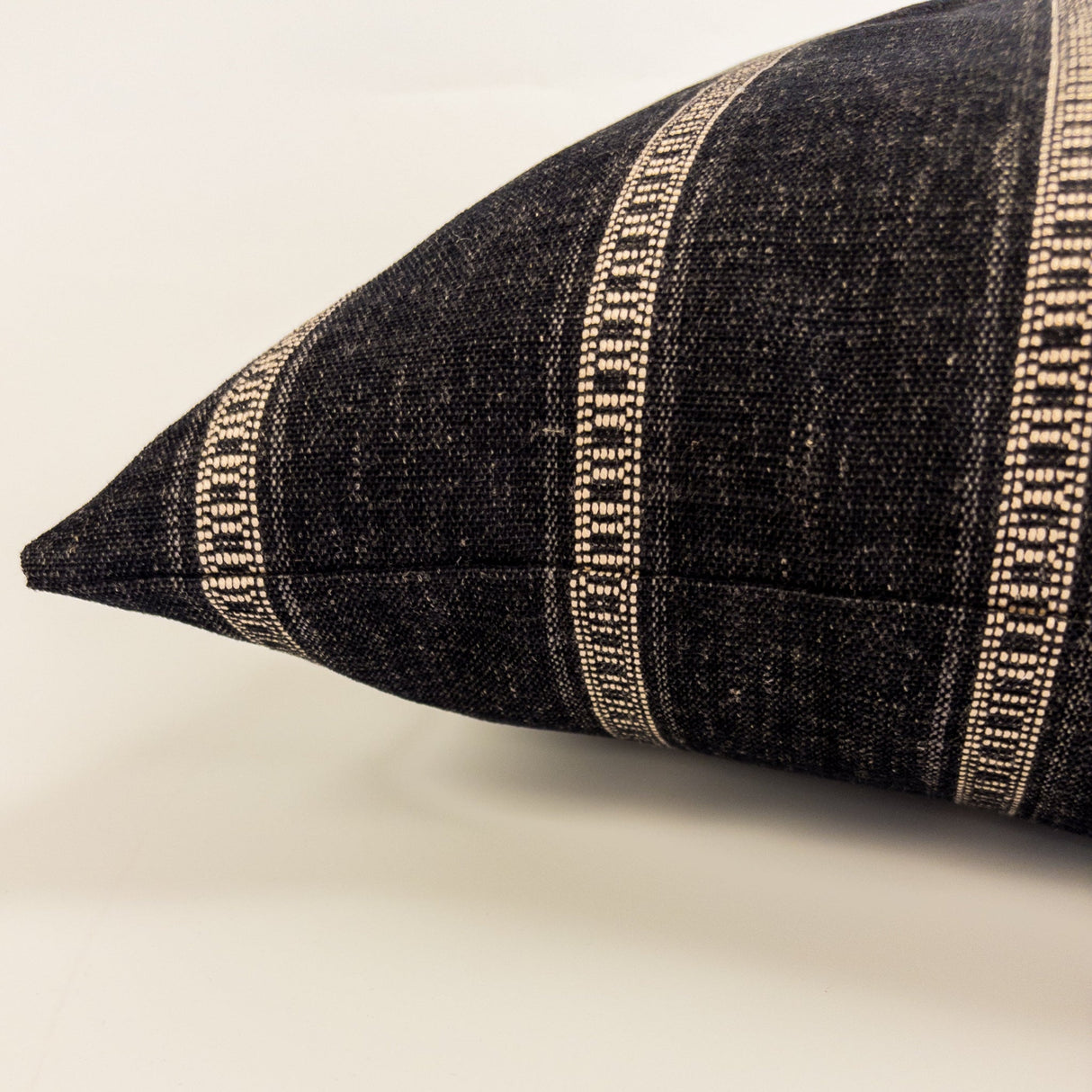 Remi Stripe Pillow, Onyx - HomeStyle Fabrics