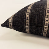Remi Stripe Pillow, Onyx - HomeStyle Fabrics