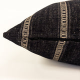 Remi Stripe Pillow, Onyx - HomeStyle Fabrics
