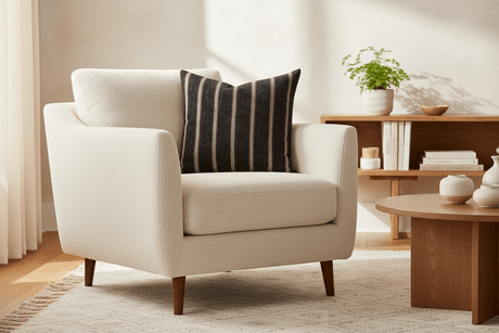 Remi Stripe Pillow, Onyx - HomeStyle Fabrics