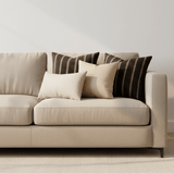 Remi Stripe Pillow, Onyx - HomeStyle Fabrics