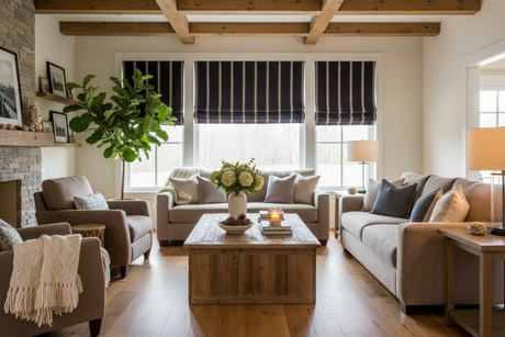 Remi Stripe Fabric, Onyx