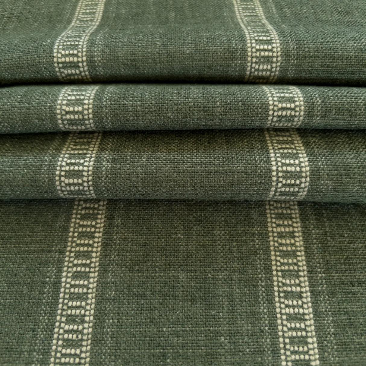 Remi Striped Fabric, Olive - HomeStyle Fabrics
