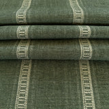 Remi Striped Fabric, Olive - HomeStyle Fabrics