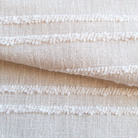 Sabbia Striped Fabric, Flax - HomeStyle Fabrics