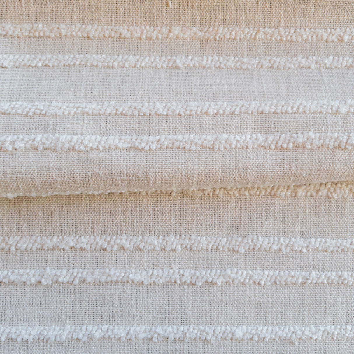 Sabbia Striped Fabric, Flax - HomeStyle Fabrics