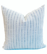 Sailor Blue Stripe Pillow, Chambray - HomeStyle Fabrics