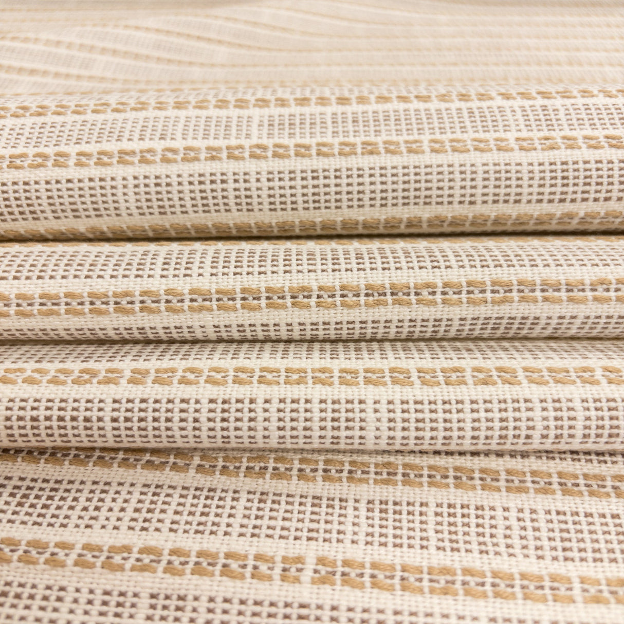 Sailor Stripe Outdoor Fabric, Sisal - HomeStyle Fabrics