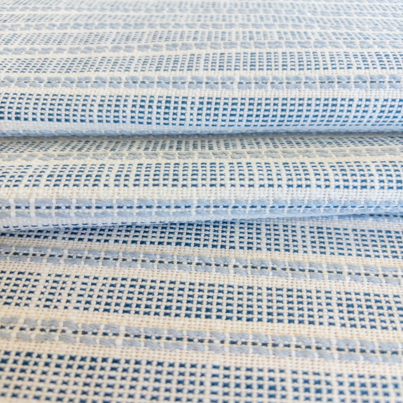 Sailor Striped Fabric, Chambray - HomeStyle Fabrics