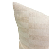 Saro Check Pillow Cover, Flax - HomeStyle Fabrics