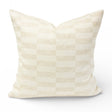 Saro Check Pillow Cover, Flax - HomeStyle Fabrics