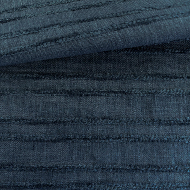 Sienna Stripe Fabric, Indigo - HomeStyle Fabrics