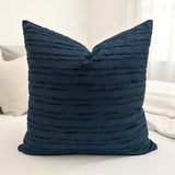 Sienna Textured Throw Pillow, Indigo Blue - HomeStyle Fabrics