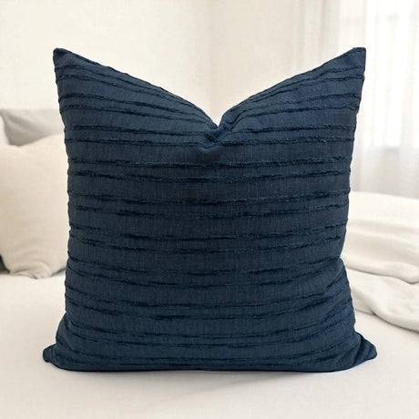 Sienna Textured Throw Pillow, Indigo Blue - HomeStyle Fabrics