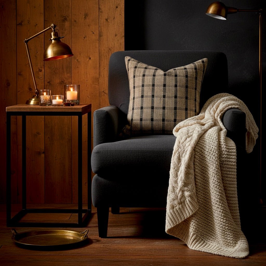 Taron Plaid Pillow Cover, Walnut - HomeStyle Fabrics