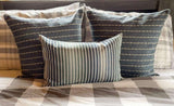 Adalia Stripe 18x18 Pillow Cover, Denim Blue *MISFIT* - HomeStyle Fabrics