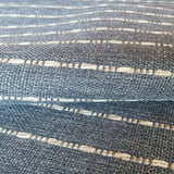 Adalia Striped Upholstery Fabric, Denim - HomeStyle Fabrics