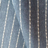 Adalia Striped Upholstery Fabric, Denim - HomeStyle Fabrics