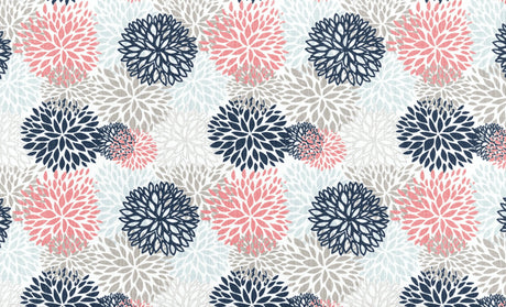 Bailey Floral Print Fabric, Coral - HomeStyle Fabrics