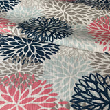 Bailey Floral Print Fabric, Coral - HomeStyle Fabrics