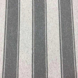 Beckett Awning Stripe Fabric, Smoke Gray - HomeStyle Fabrics